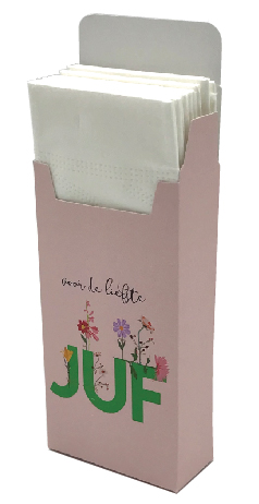 [ZDES050] Zakdoekdoosje voor de liefste juf